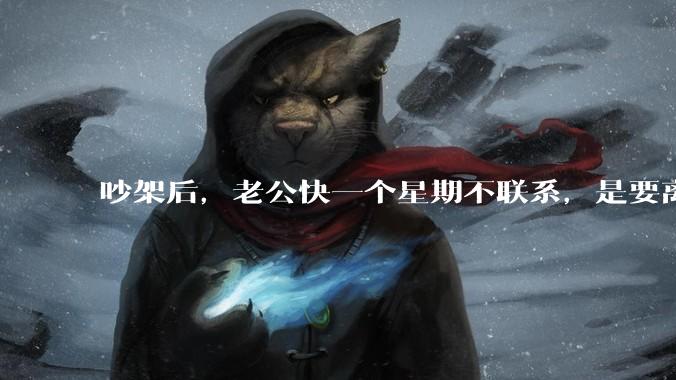 吵架后，老公快一个星期不联系，是要离婚的节奏吗？