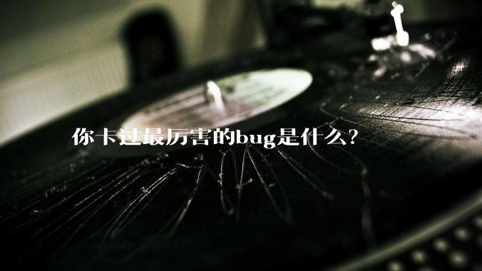 你卡过最厉害的bug是什么？