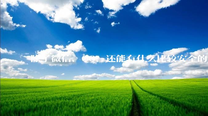 除了微信、QQ，还能有什么比较安全的加密聊天软件吗？